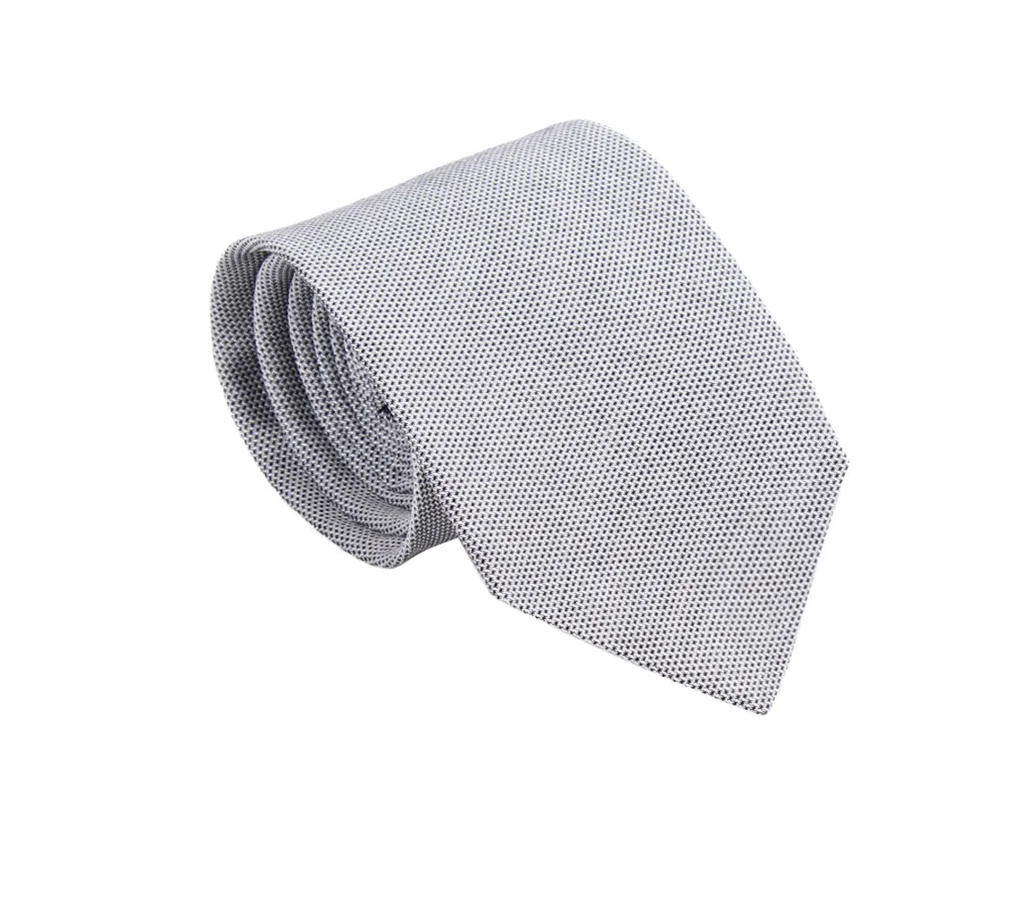 Grey Pinpoint Oxford Tie