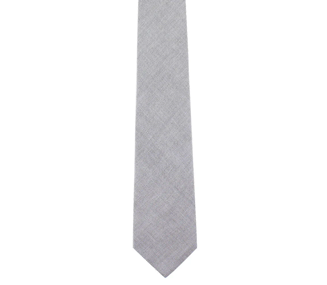 Grey Pinpoint Oxford Tie