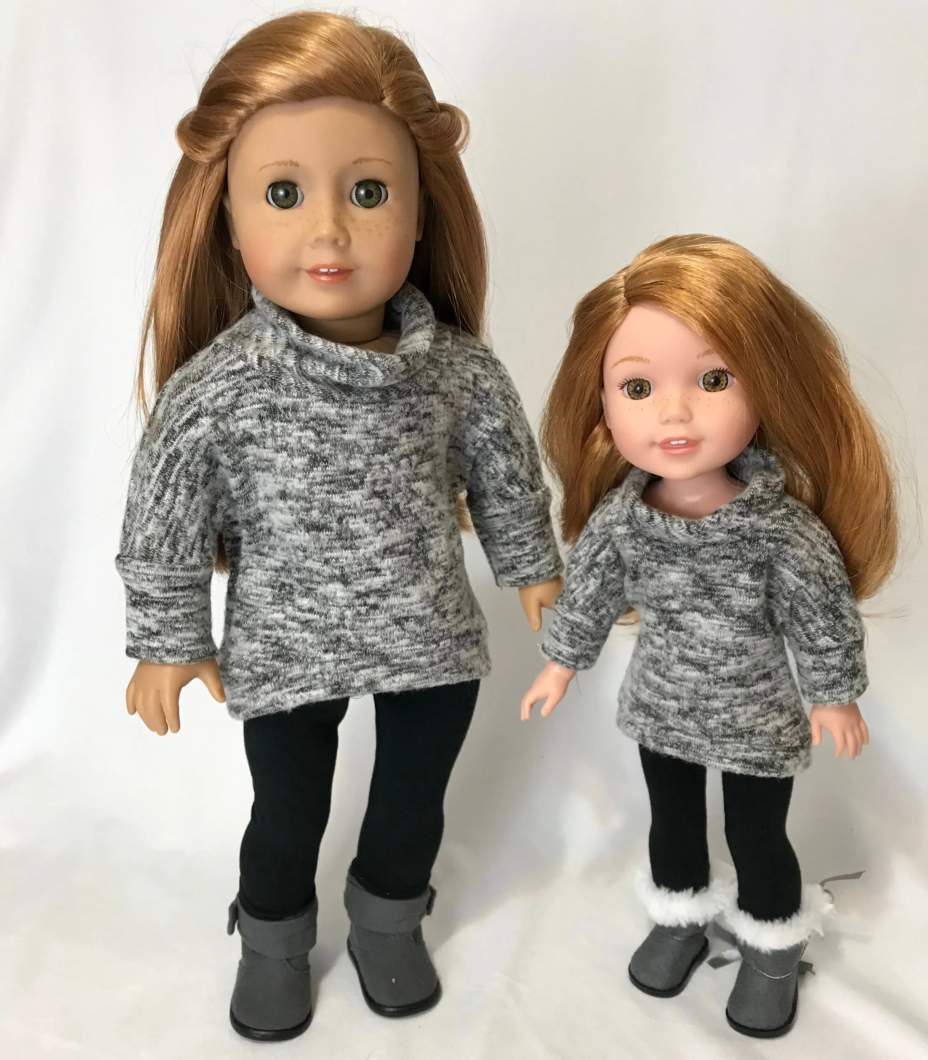Grey Pullover for Wellie Wishers Doll