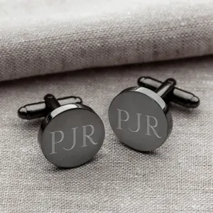 Gunmetal Round Cufflinks