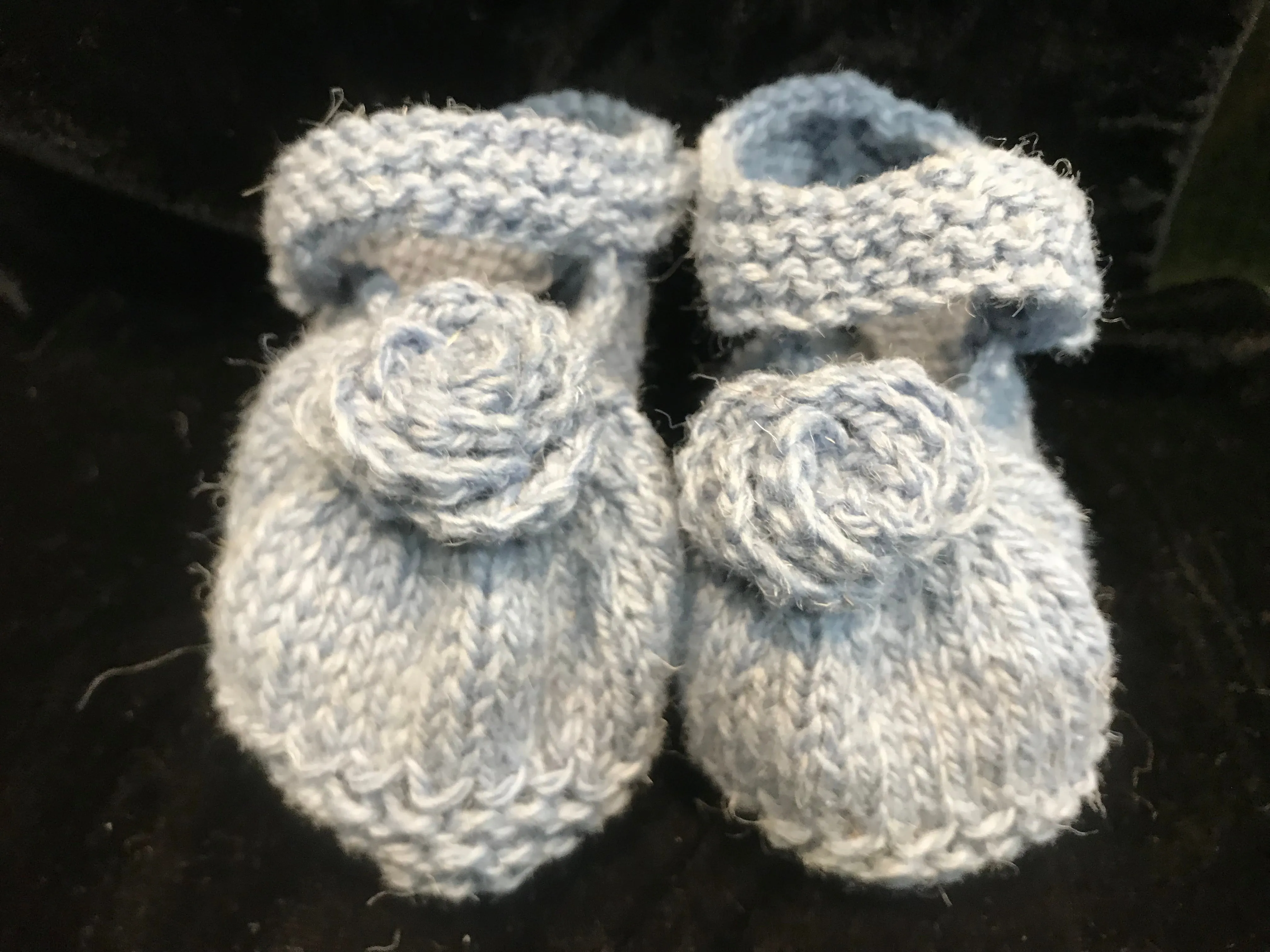 Handknit Aran Baby Moccasins