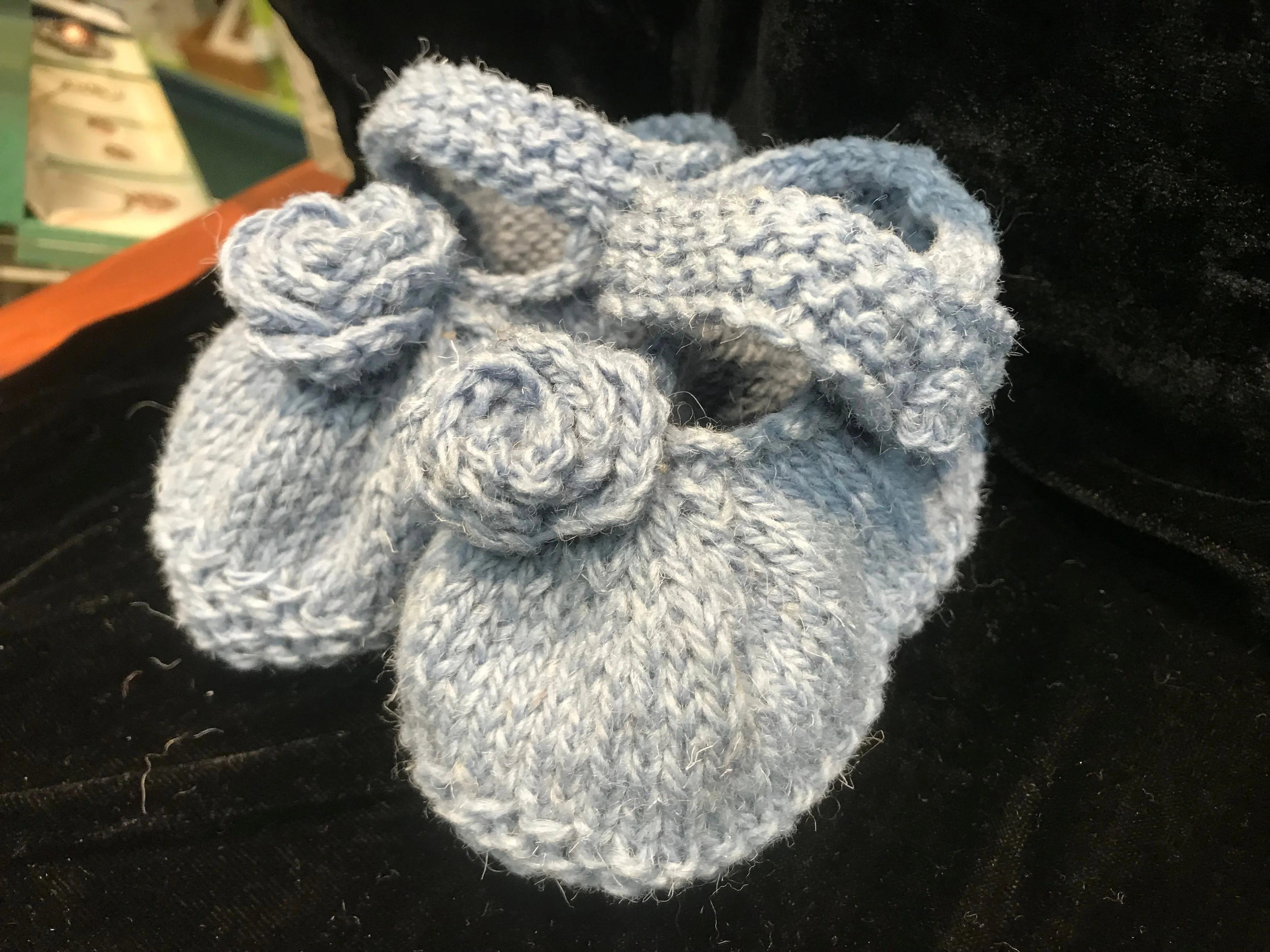 Handknit Aran Baby Moccasins