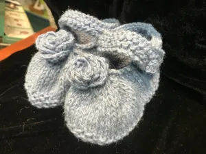 Handknit Aran Baby Moccasins
