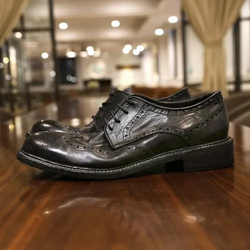 Handmade Leather British Carved Casual Leather Shoes