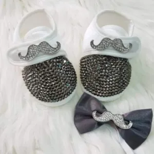 Handmade Rhinestone Crystals Bling Cute Baby Boy Shoes