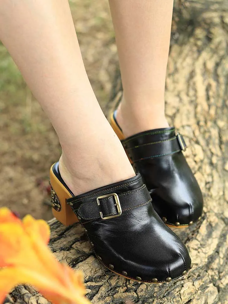 Handmade Round Toe Sandals