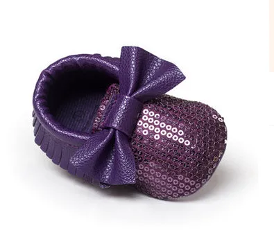 Handmade Soft Bottom Fashion Tassels Newborn Babies Shoes PU leather Prewalkers