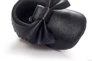 Handmade Soft Bottom Fashion Tassels Newborn Babies Shoes PU leather Prewalkers