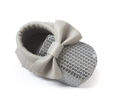 Handmade Soft Bottom Fashion Tassels Newborn Babies Shoes PU leather Prewalkers