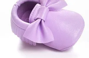 Handmade Soft Bottom Fashion Tassels Newborn Babies Shoes PU leather Prewalkers