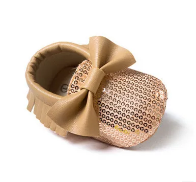 Handmade Soft Bottom Fashion Tassels Newborn Babies Shoes PU leather Prewalkers