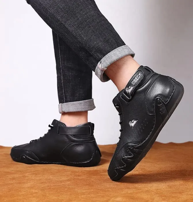Handmade Suede Velcro Boots