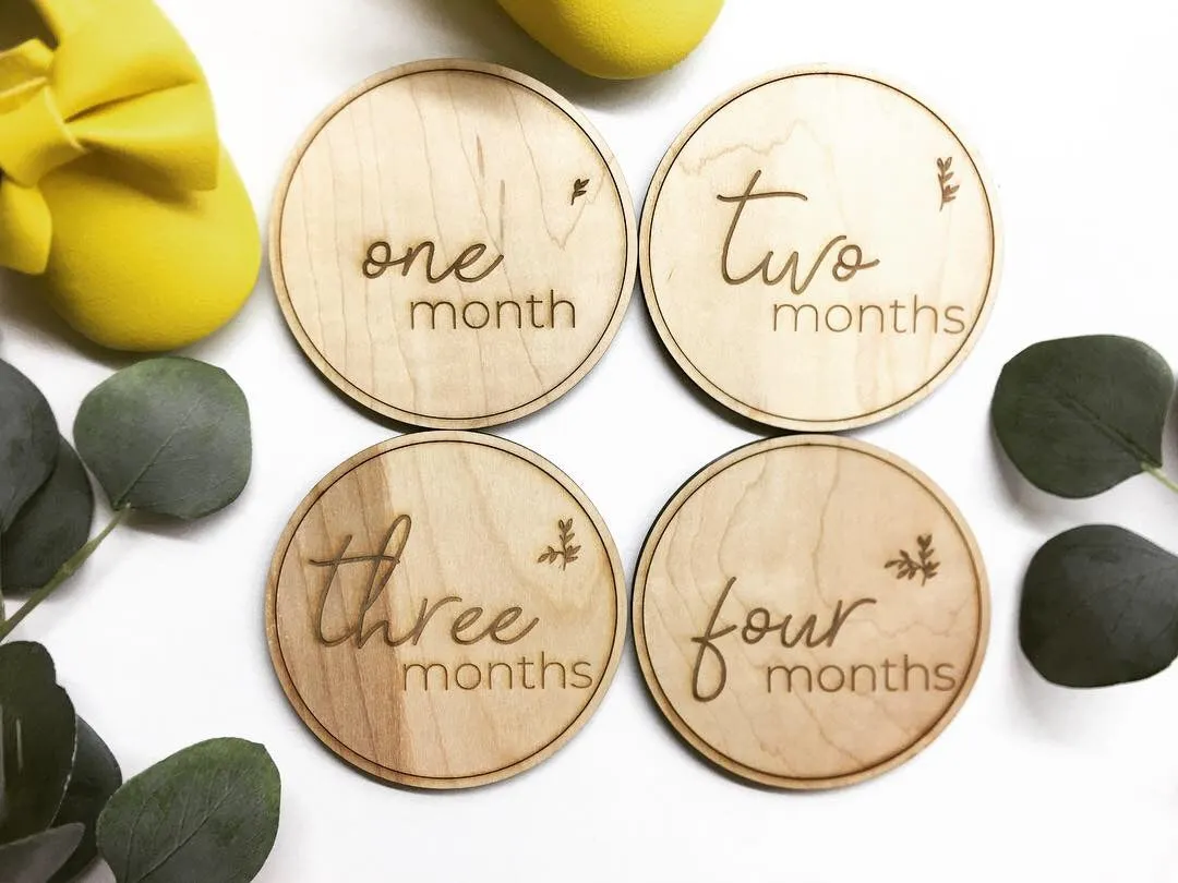 Hexagon Baby Monthly Milestone Discs