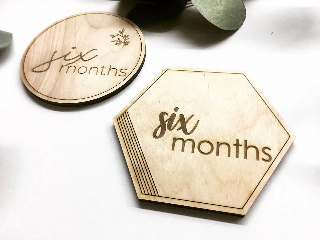 Hexagon Baby Monthly Milestone Discs
