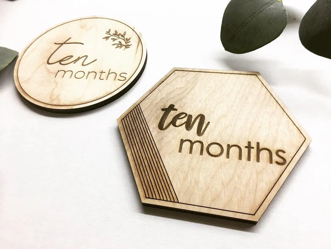 Hexagon Baby Monthly Milestone Discs