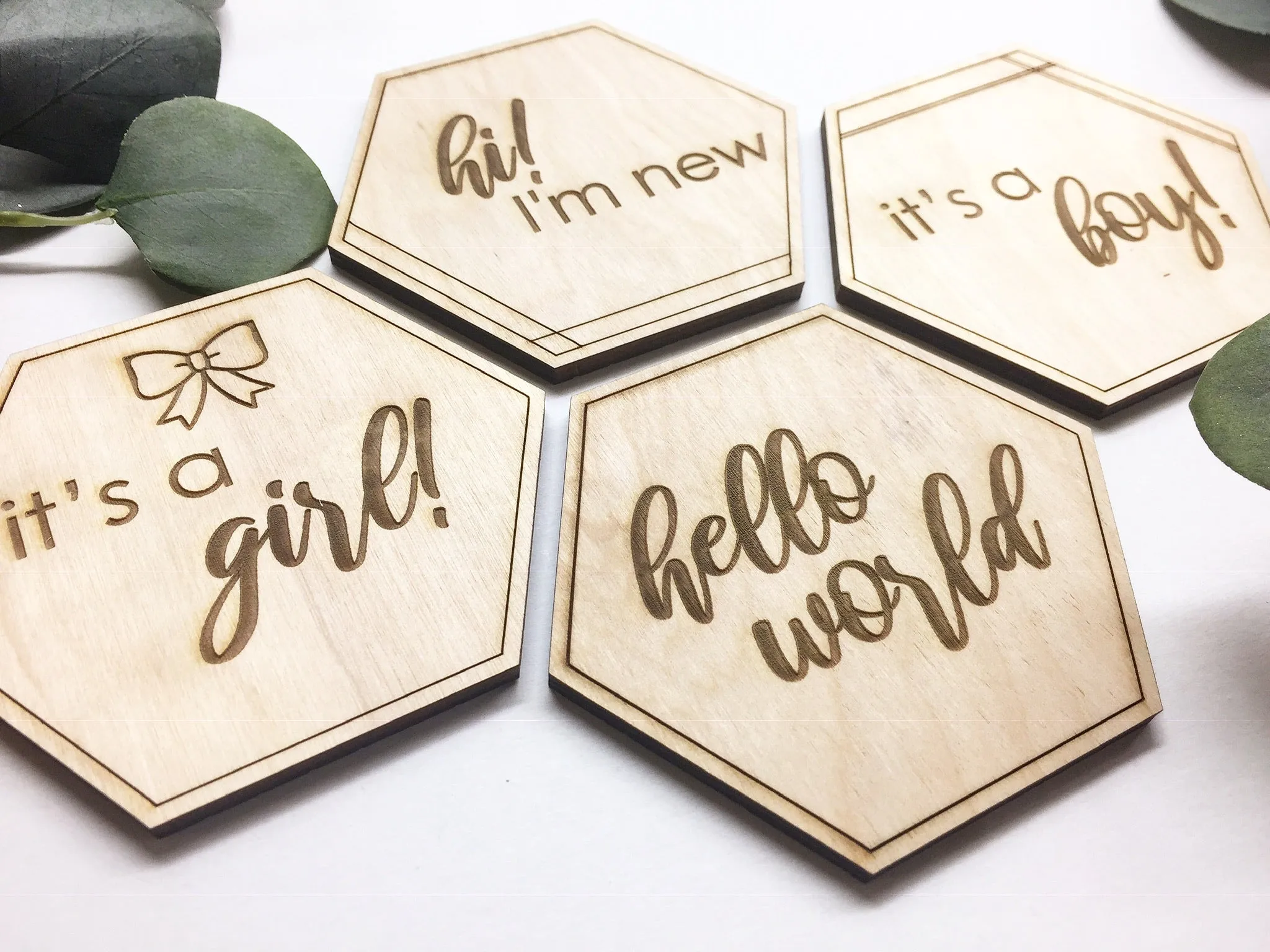 Hexagon Baby Monthly Milestone Discs