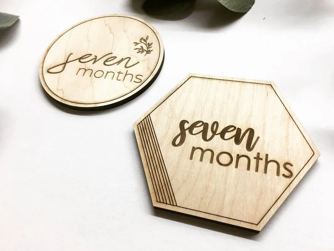 Hexagon Baby Monthly Milestone Discs
