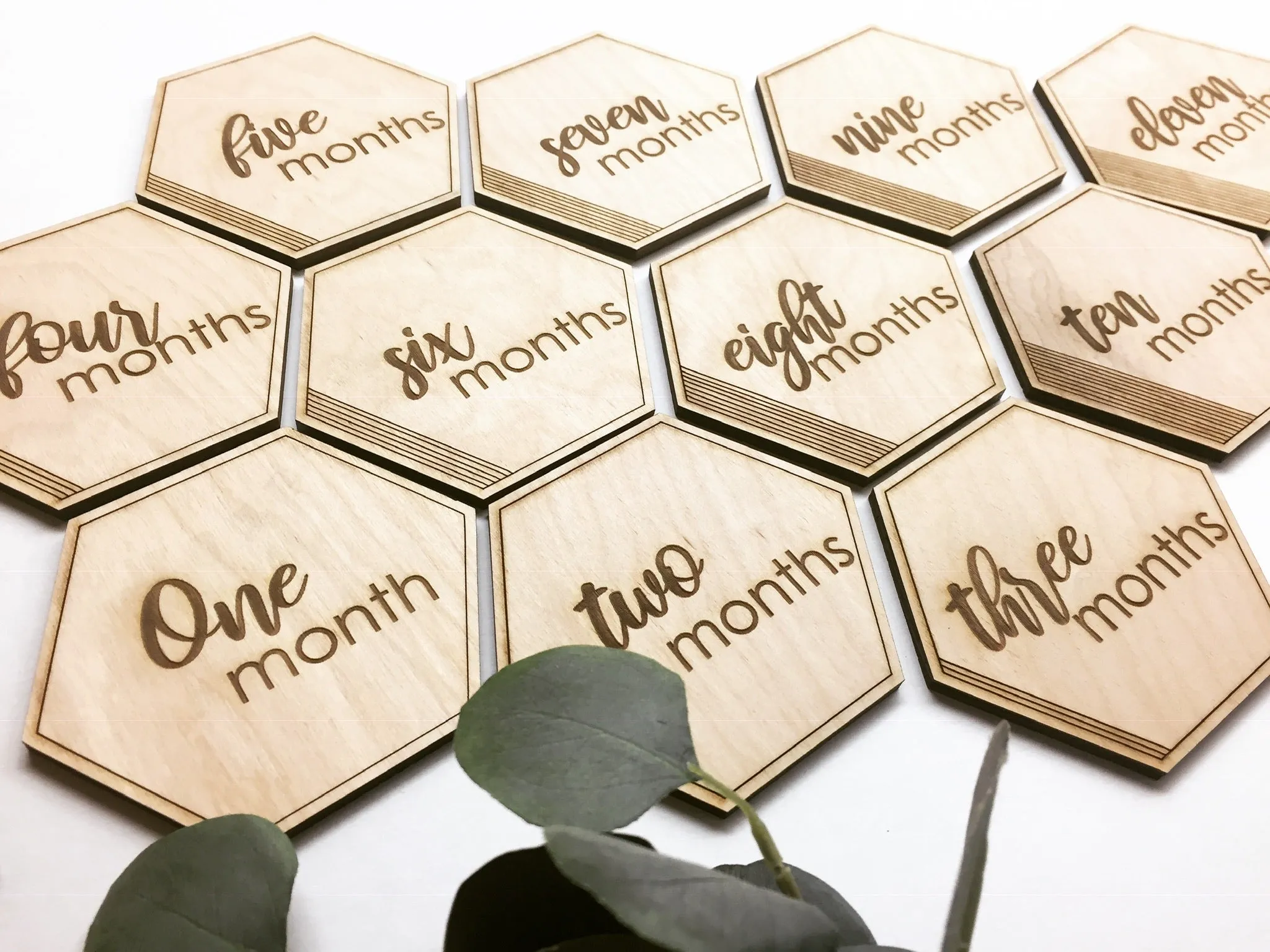 Hexagon Baby Monthly Milestone Discs