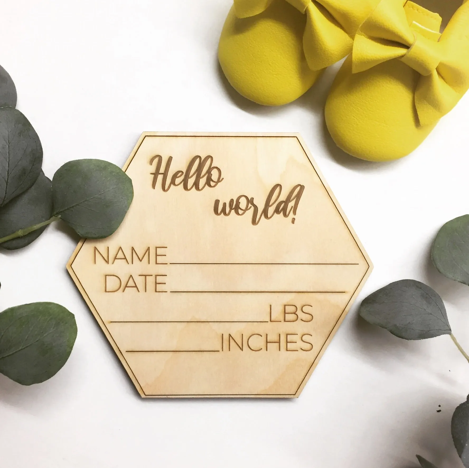 Hexagon Baby Monthly Milestone Discs