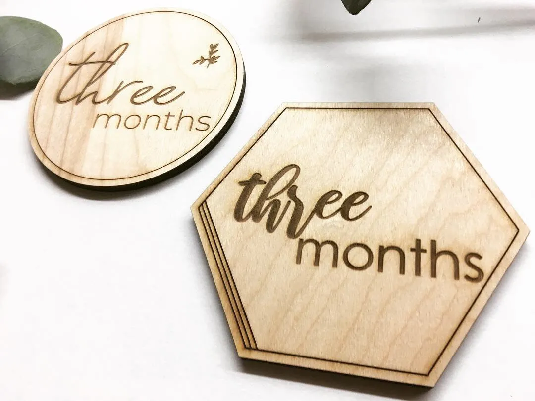 Hexagon Baby Monthly Milestone Discs