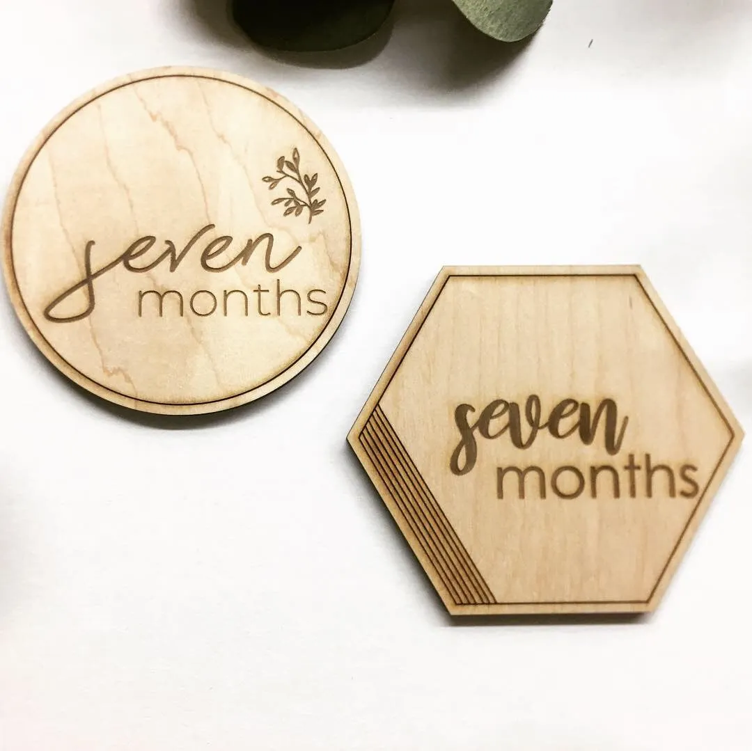 Hexagon Baby Monthly Milestone Discs