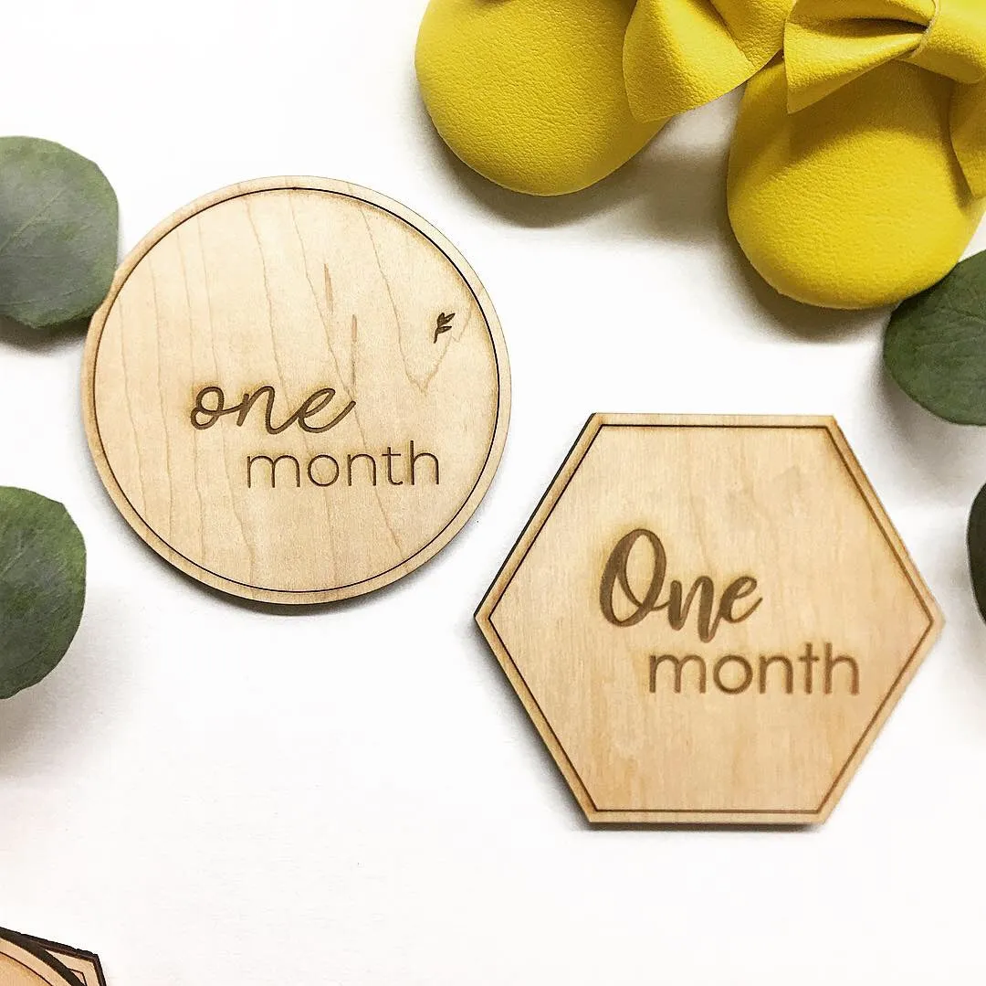 Hexagon Baby Monthly Milestone Discs