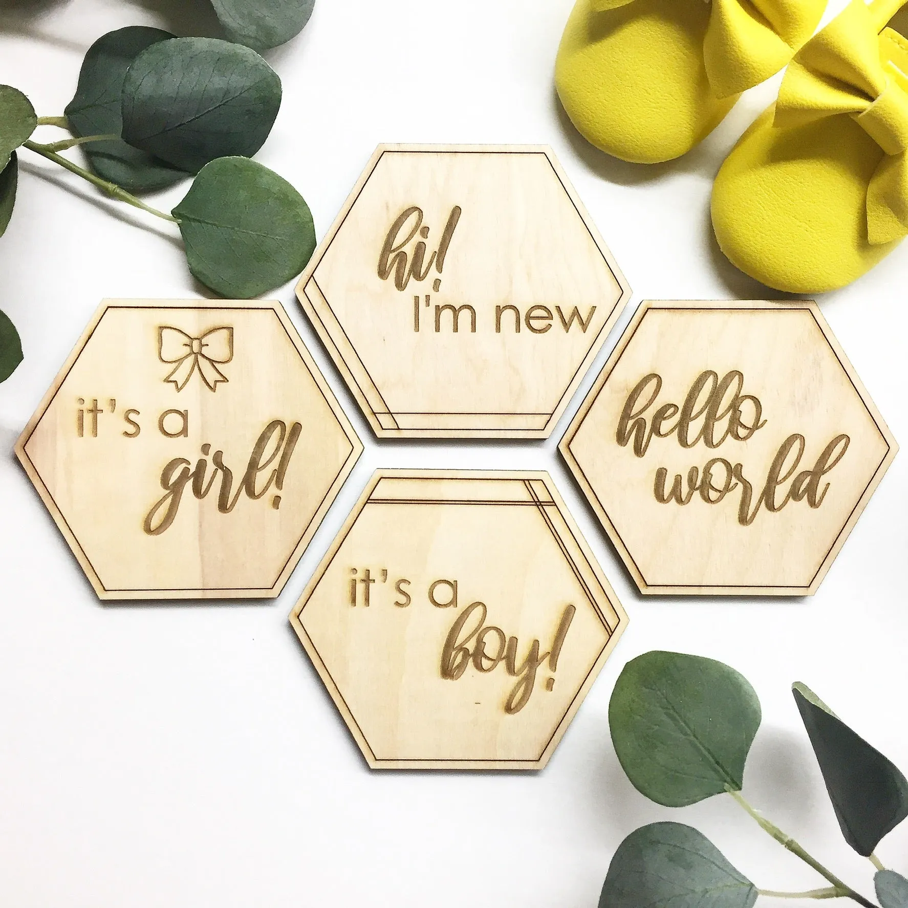 Hexagon Baby Monthly Milestone Discs