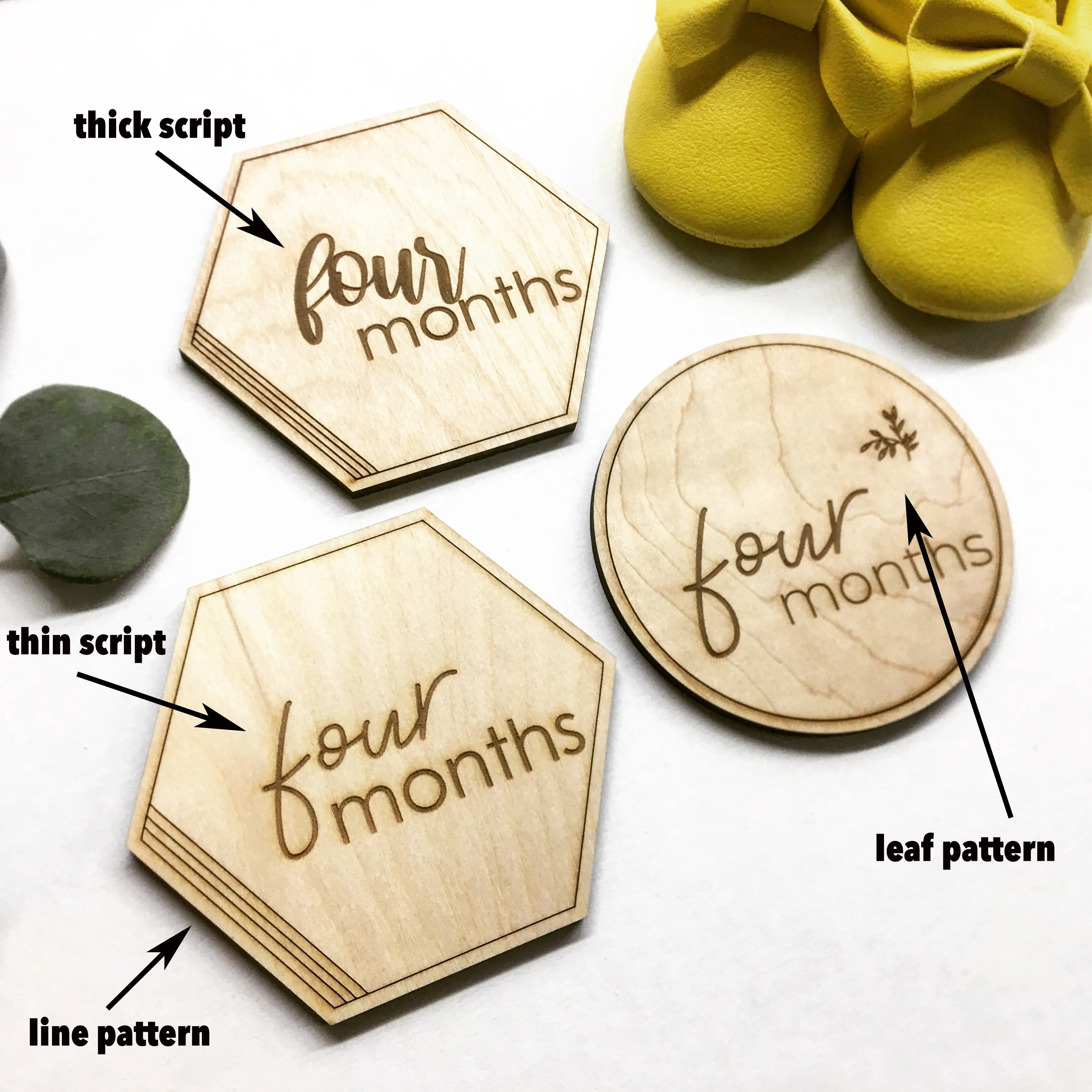 Hexagon Baby Monthly Milestone Discs
