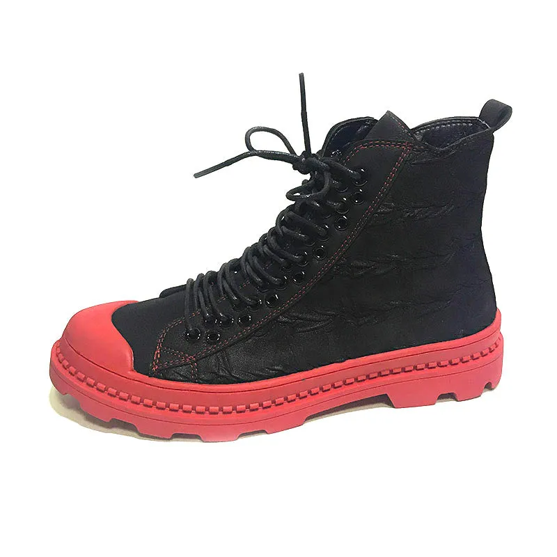 Hip hops New Luxury Mens Casual Fashion shoes High Top Men Sneaker New Lace-up Hip Hop Tenis Sapato Masculino Leather Shoes