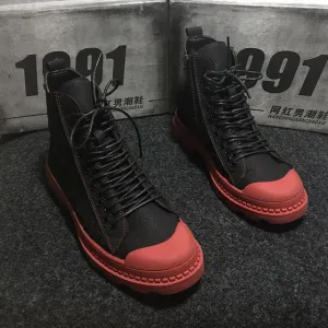 Hip hops New Luxury Mens Casual Fashion shoes High Top Men Sneaker New Lace-up Hip Hop Tenis Sapato Masculino Leather Shoes