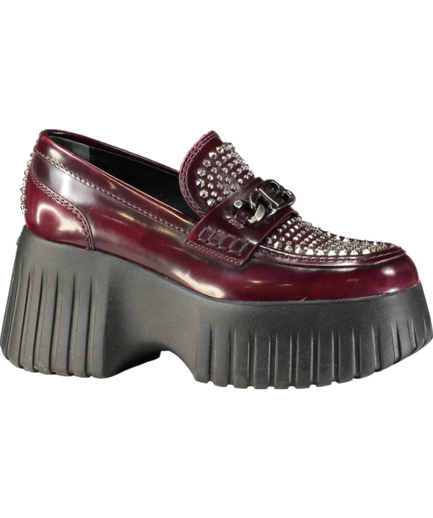 Hogan Red Loafers With Diamanté Detailing UK 5 EU 38 👠