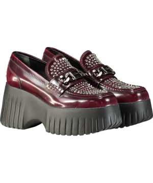 Hogan Red Loafers With Diamanté Detailing UK 5 EU 38 👠