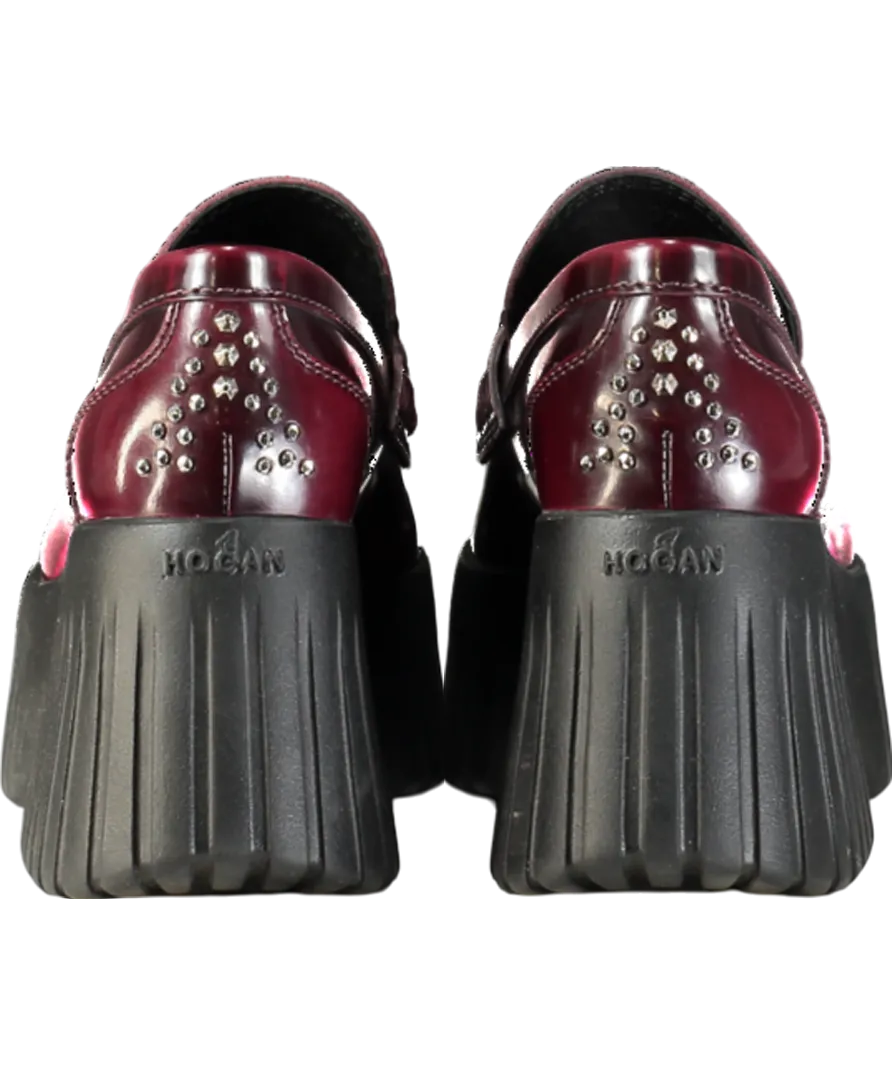 Hogan Red Loafers With Diamanté Detailing UK 5 EU 38 👠