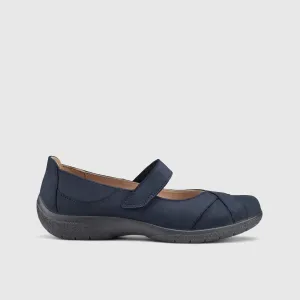 Hope Comfort Leather Shoe Denim Navy