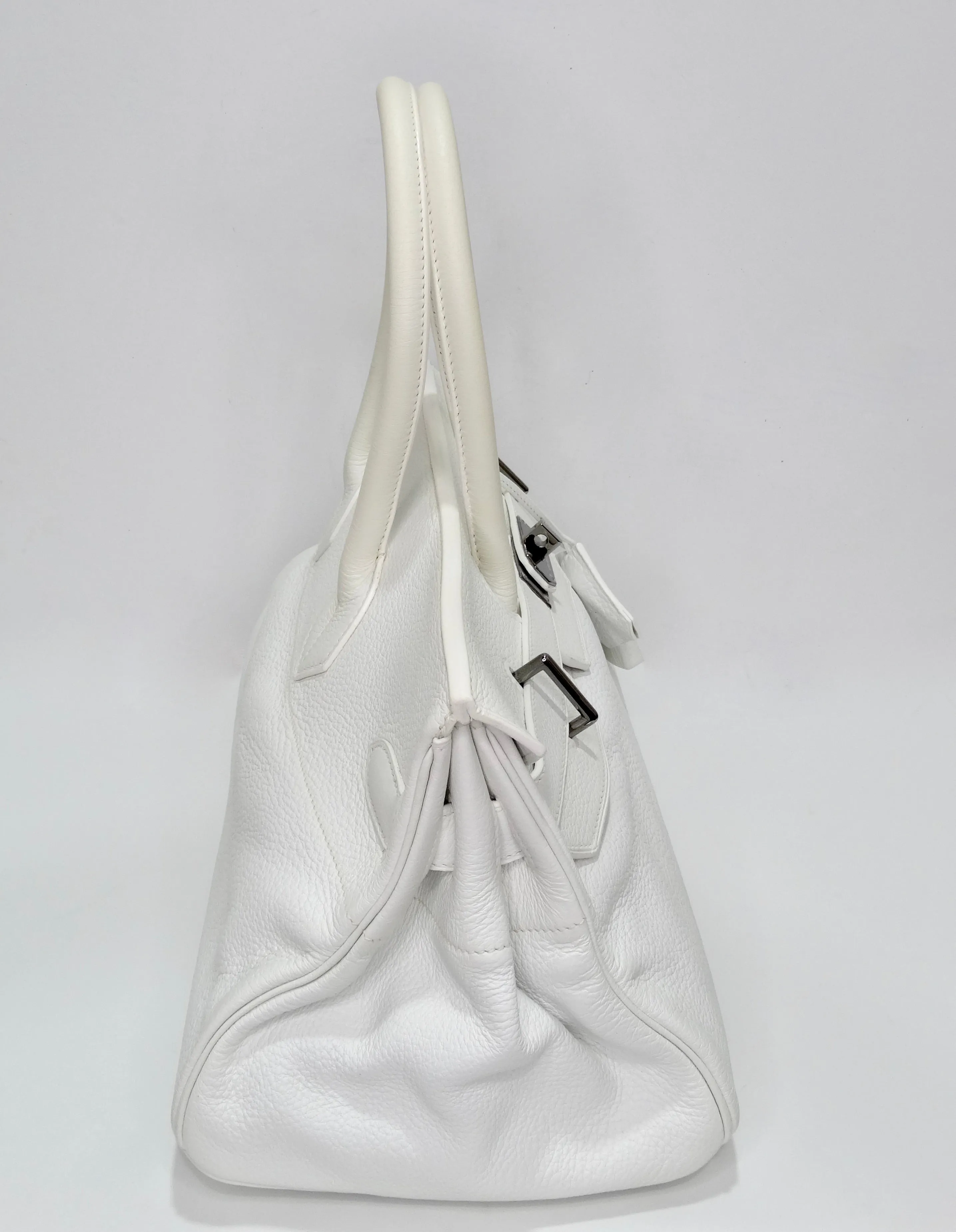 Hérmes 42cm White Clemence JPG Birkin