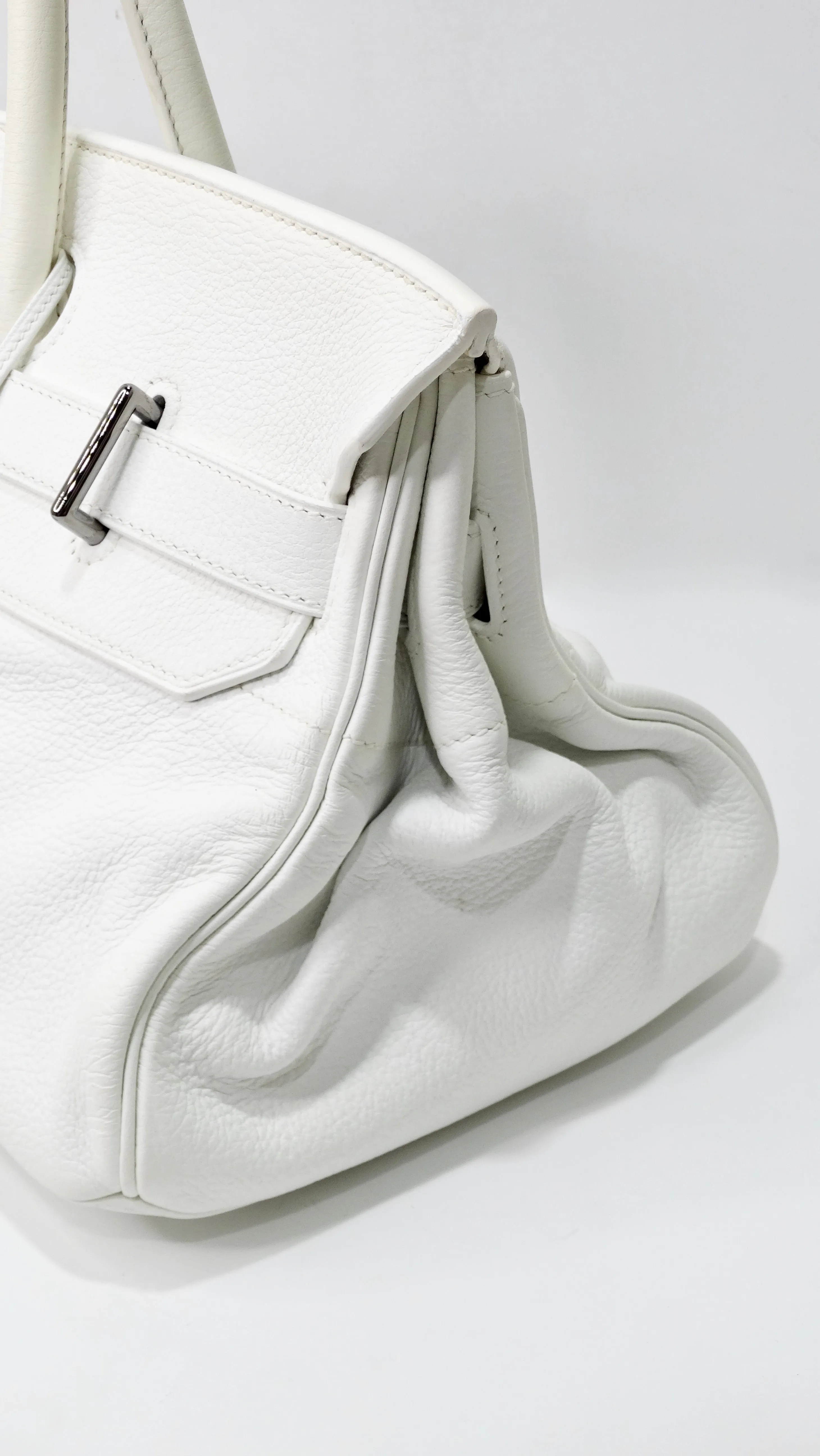 Hérmes 42cm White Clemence JPG Birkin