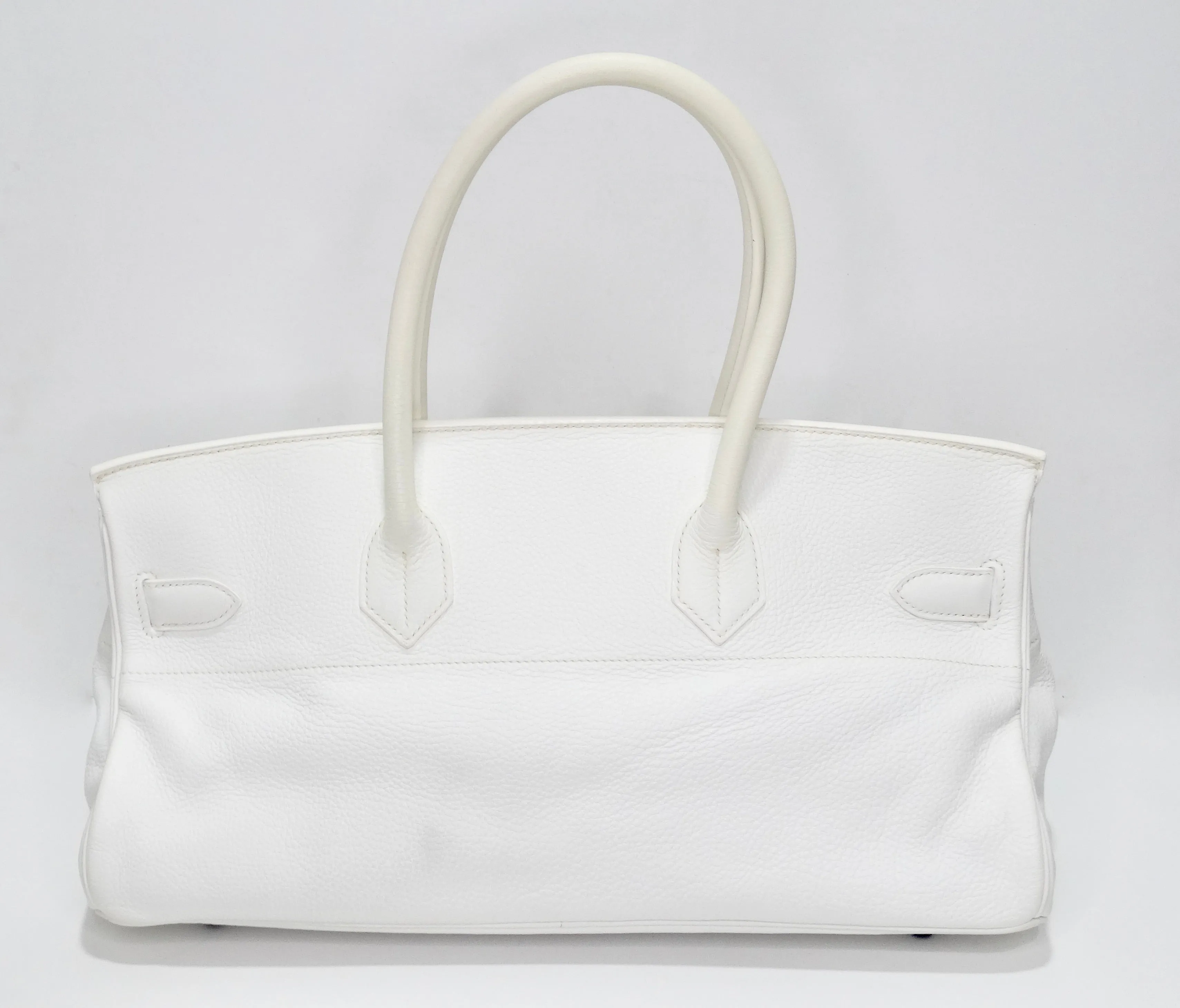 Hérmes 42cm White Clemence JPG Birkin