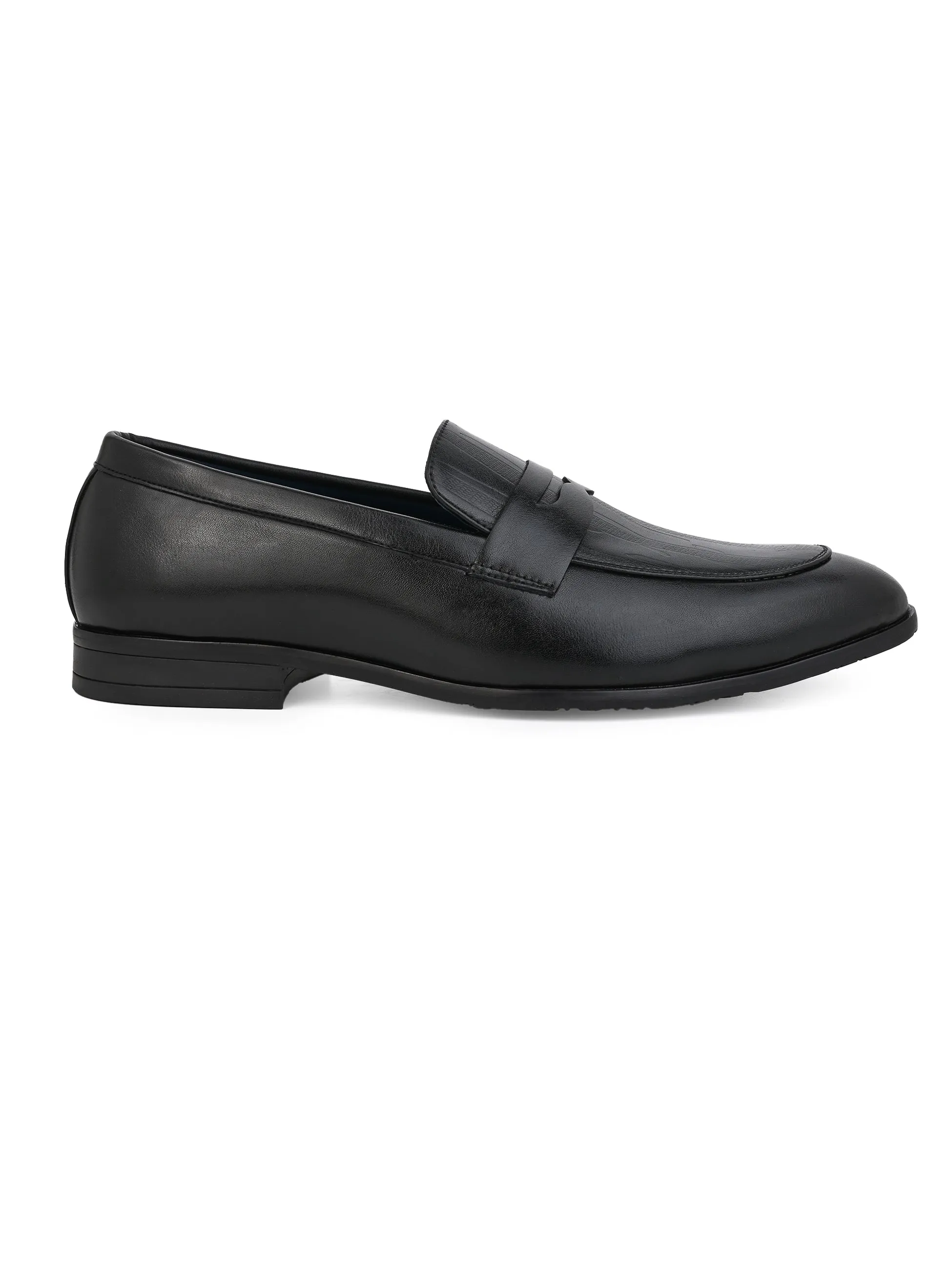 Hydes N Hues Black Classical Formal Slip-On Shoe for Men
