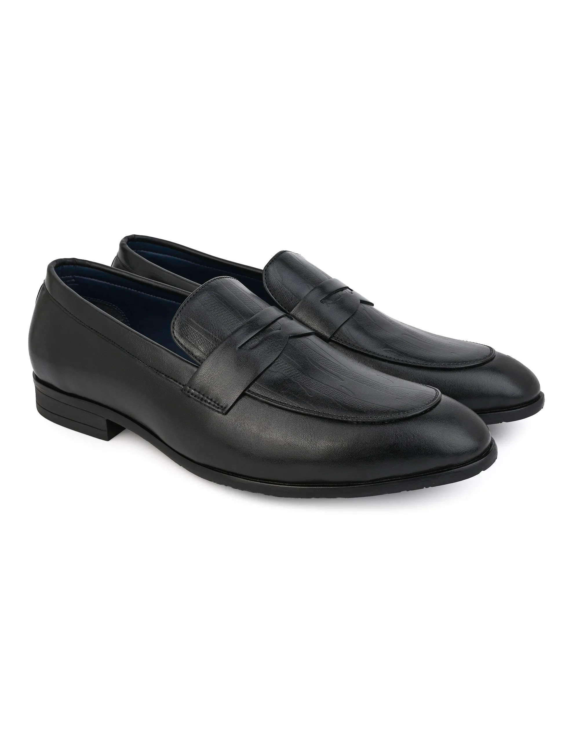 Hydes N Hues Black Classical Formal Slip-On Shoe for Men