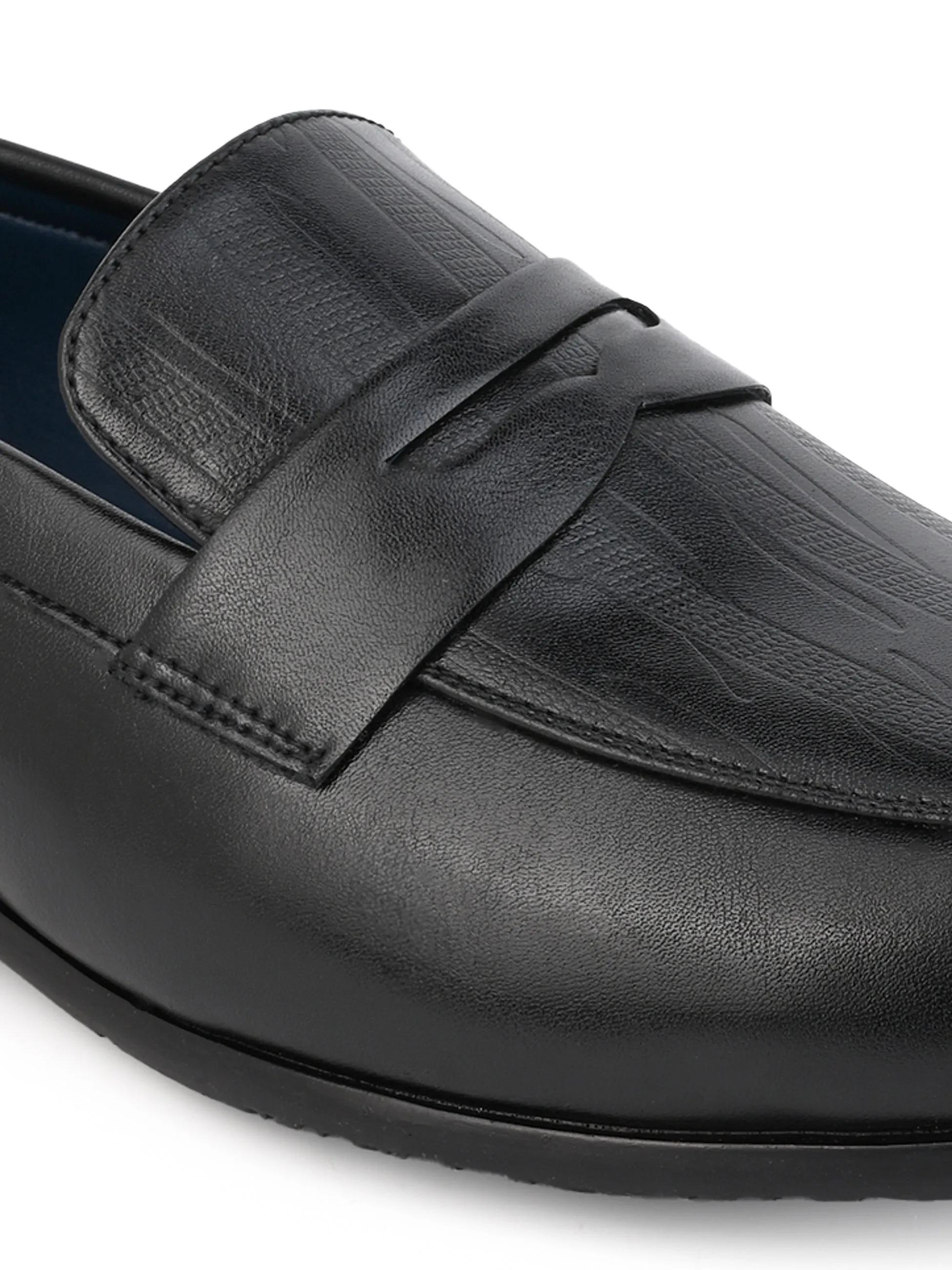 Hydes N Hues Black Classical Formal Slip-On Shoe for Men