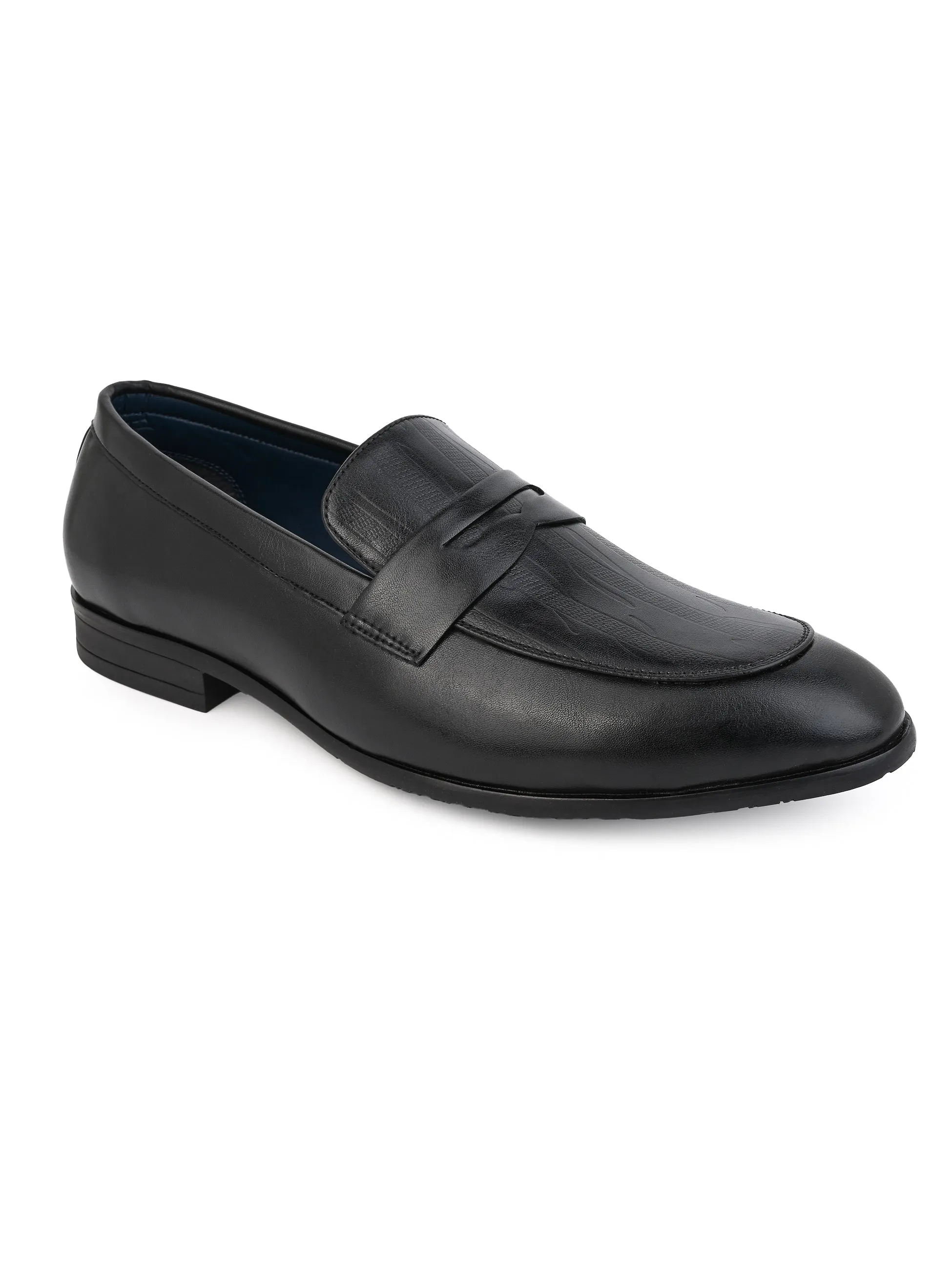 Hydes N Hues Black Classical Formal Slip-On Shoe for Men