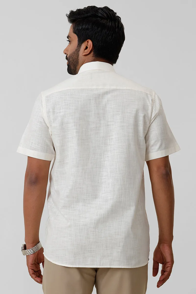 Indo Cotton - Off White Formal Shirts For Men | Ariser