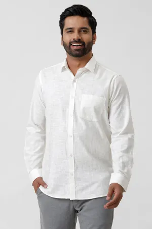 Indo Cotton - Off White Formal Shirts For Men | Ariser