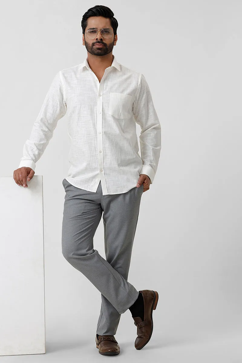 Indo Cotton - Off White Formal Shirts For Men | Ariser
