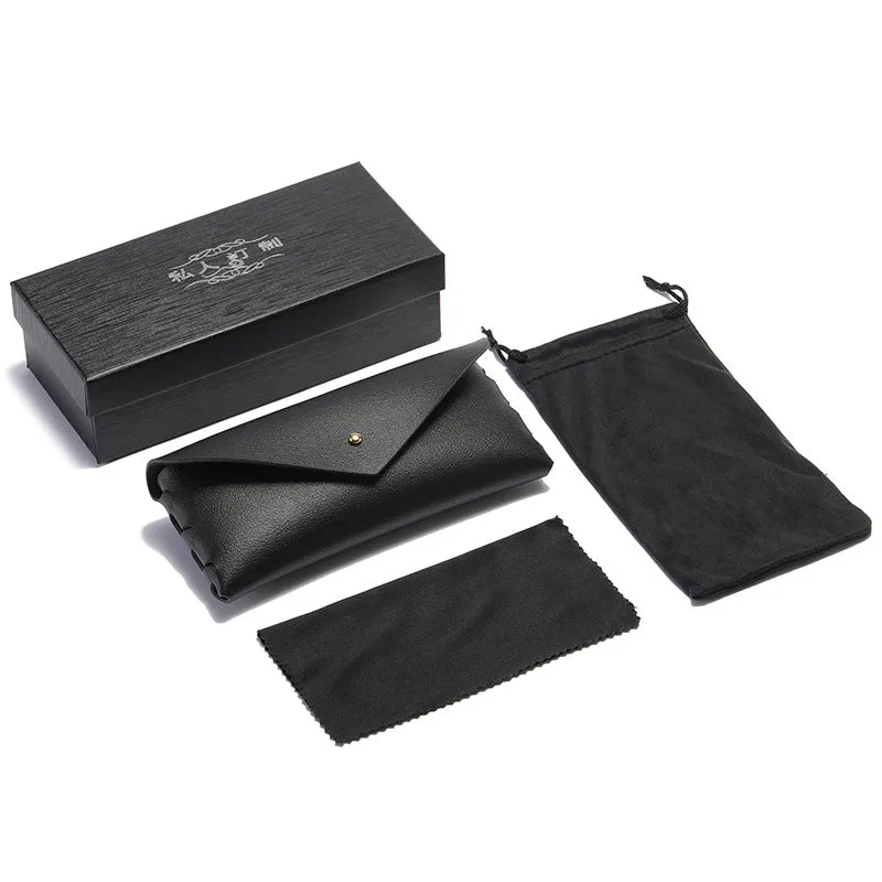 INSTOCK- Square large frame metal letter sunglasses