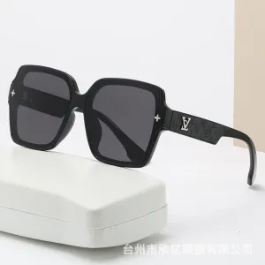 INSTOCK- Square large frame metal letter sunglasses
