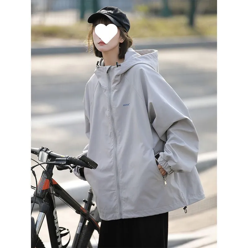 INSTOCK - Windproof black assault jacket for women spring