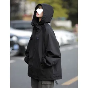 INSTOCK - Windproof black assault jacket for women spring