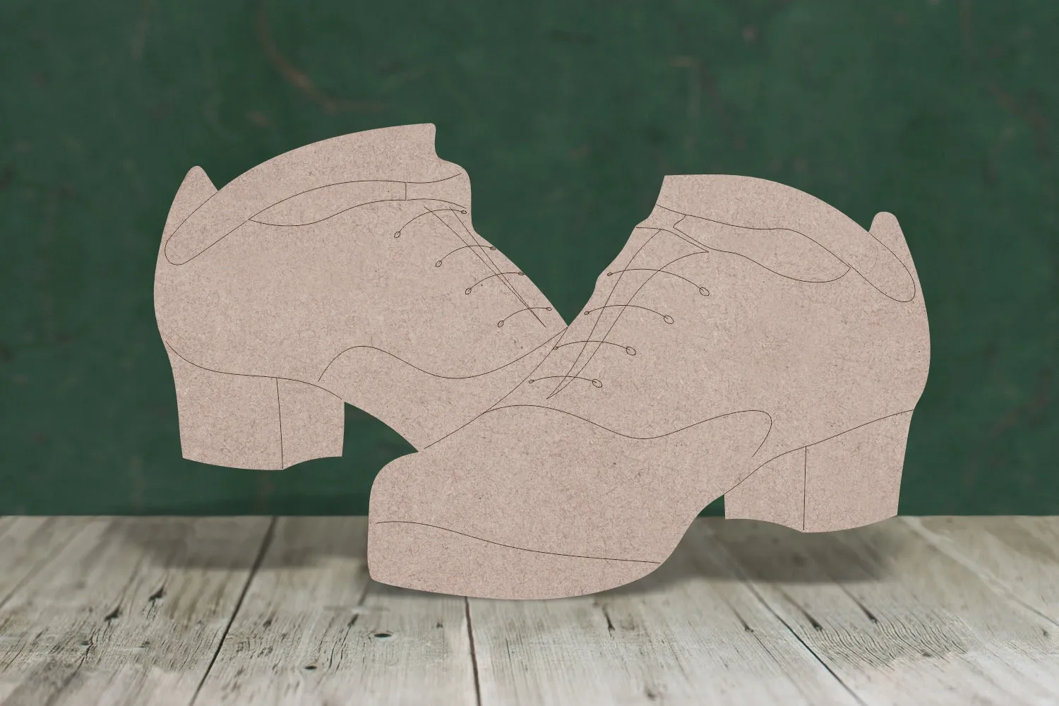 Irish dance tap shoes with etched detail - wooden craft shape - 3mm MDF