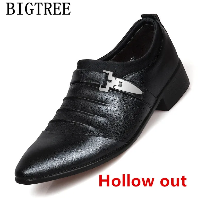 Italian Fashion Elegant Oxford Shoes For Mens Shoes Large Sizes Men Formal Shoes Leather Men Dress Loafers Man Slip On Masculino